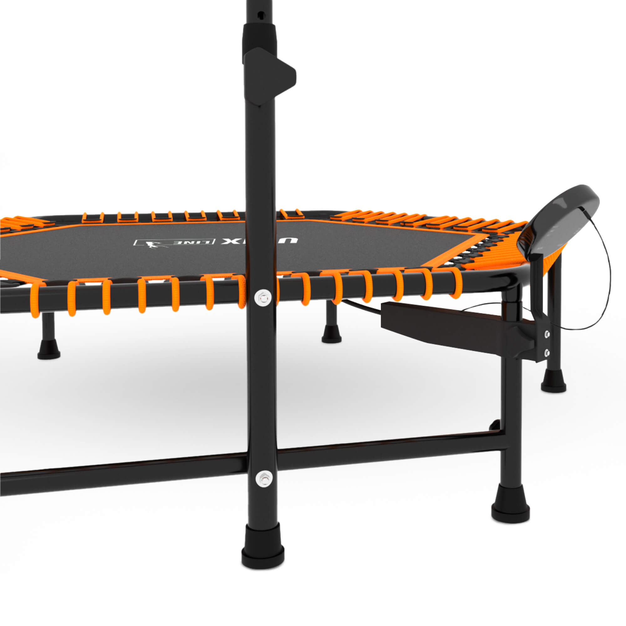 Батут fitness pro orange UNIX line спортивный с ручкой диаметр 125 см до 130 кг счетчик прыжков - фото 19
