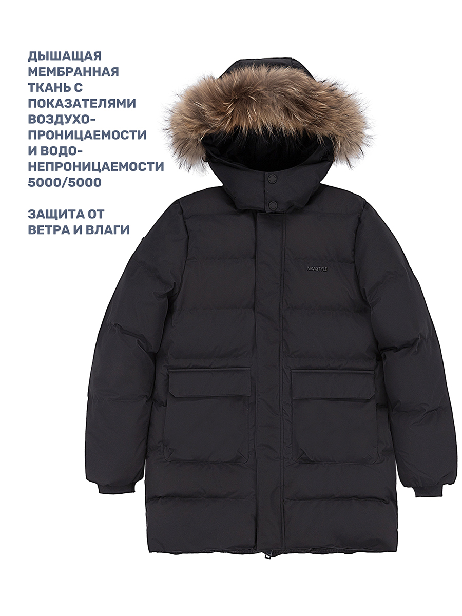 Пуховик NIKASTYLE 4з8124 черный - фото 8