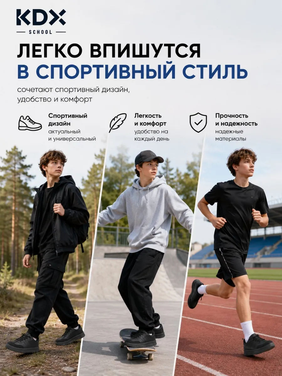 Полуботинки KDX PW-03 black - фото 4