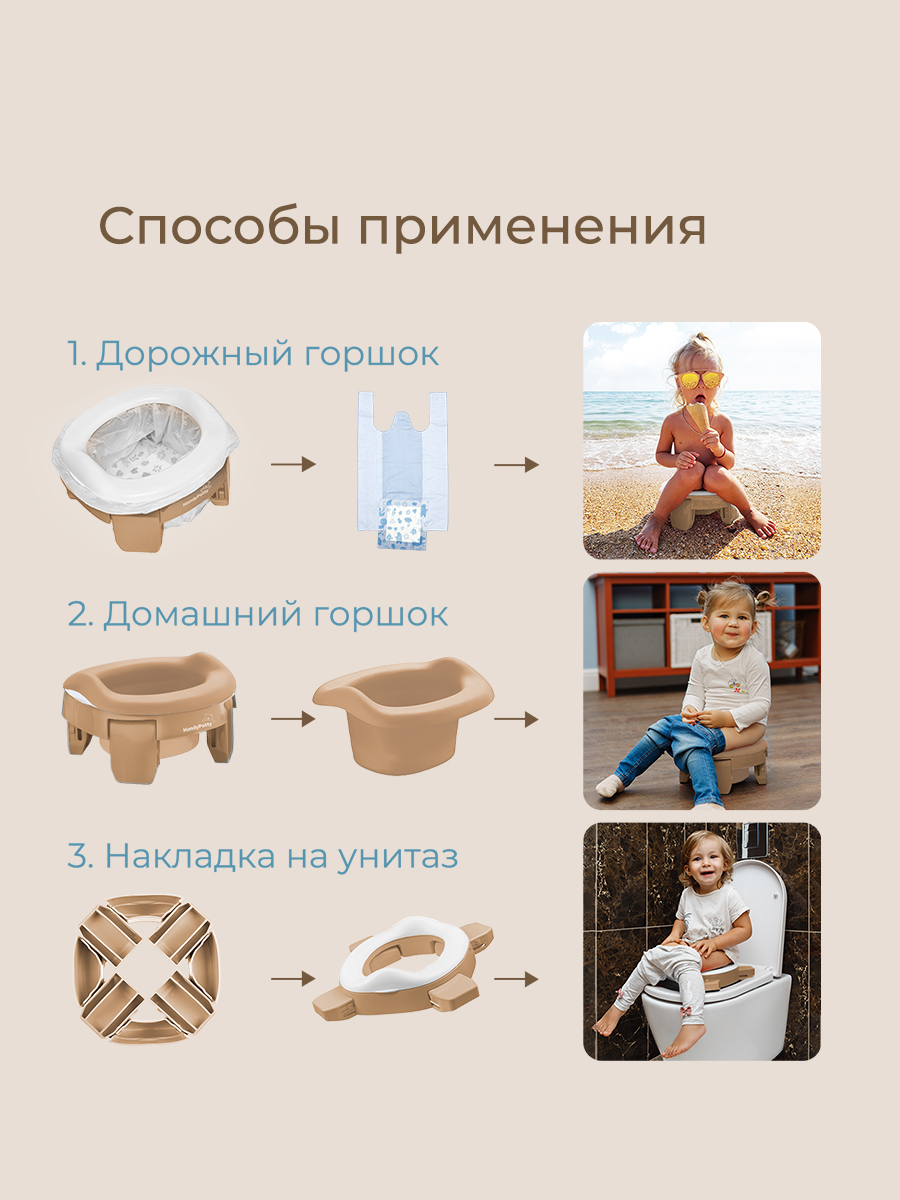Горшок ROXY-KIDS Дорожный бежевый - фото 12