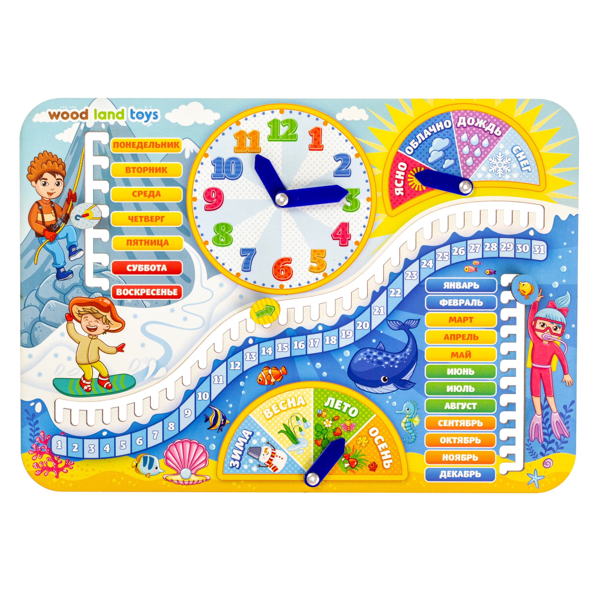 Игрушка WOODLANDTOYS бизиборд Увлечения - фото 1