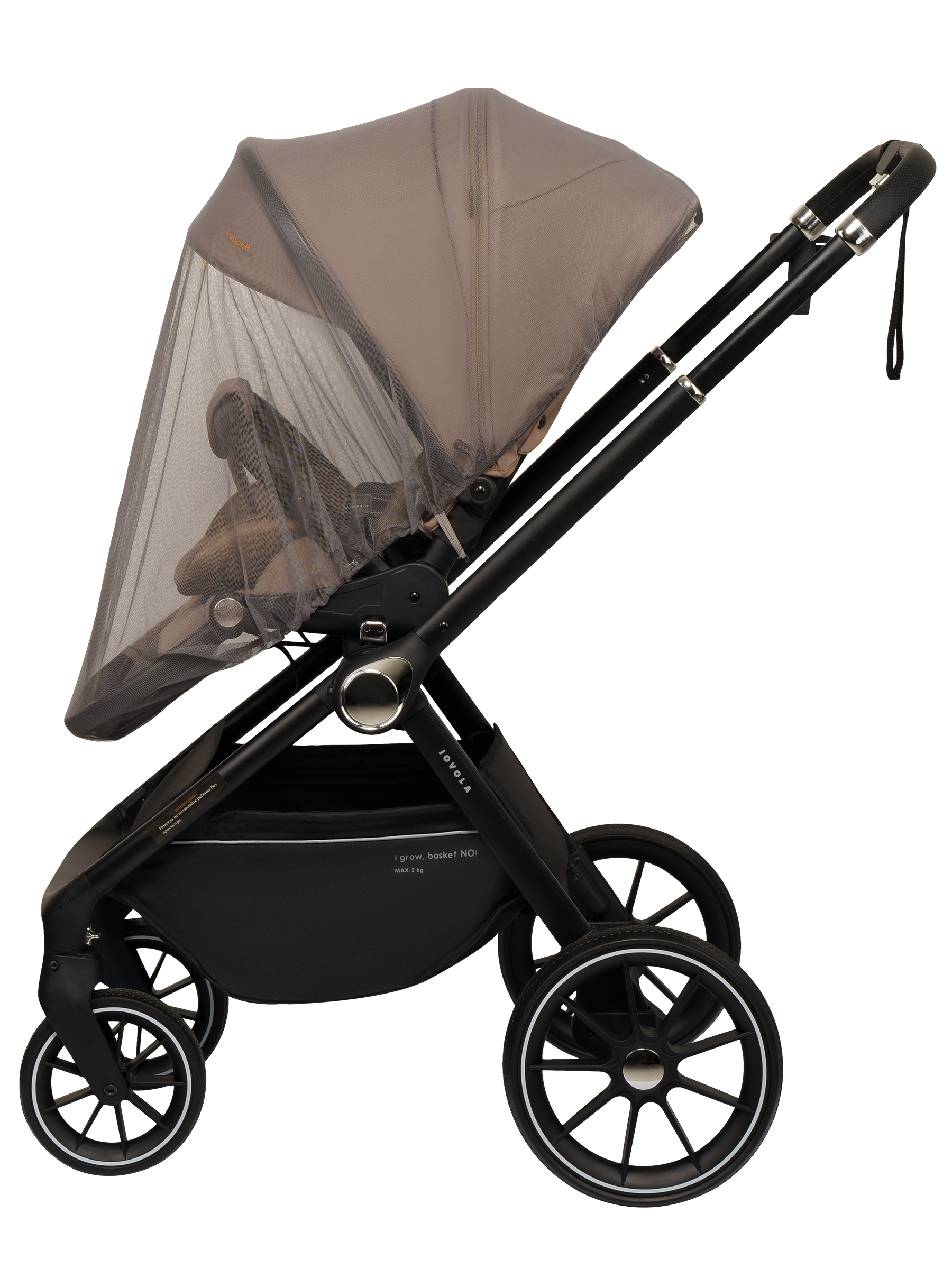 Коляска 2в1 JOVOLA Pepper универсальная коричневый - фото 27