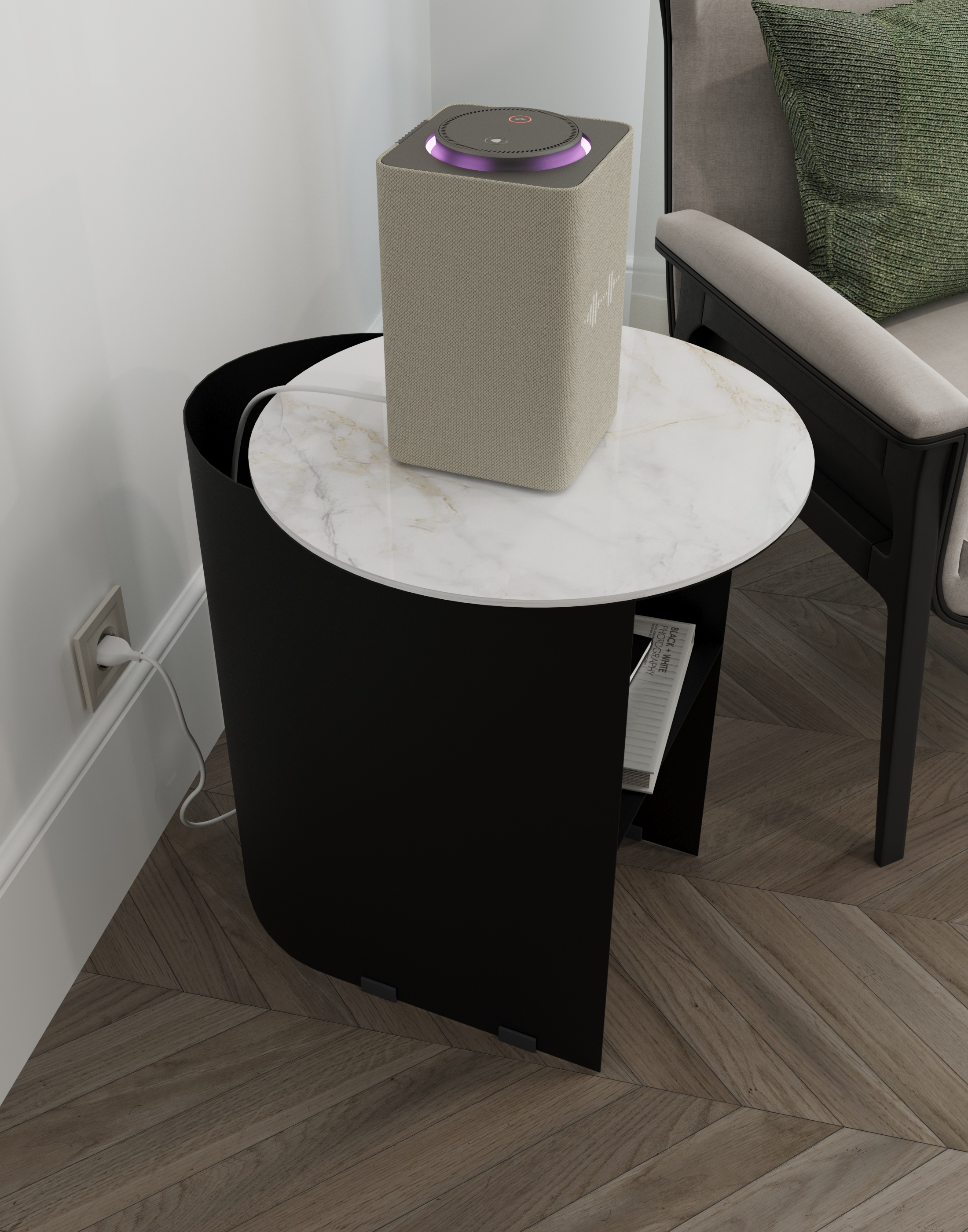 Стол журнальный SLINE Тоби лайт черный - фото 3