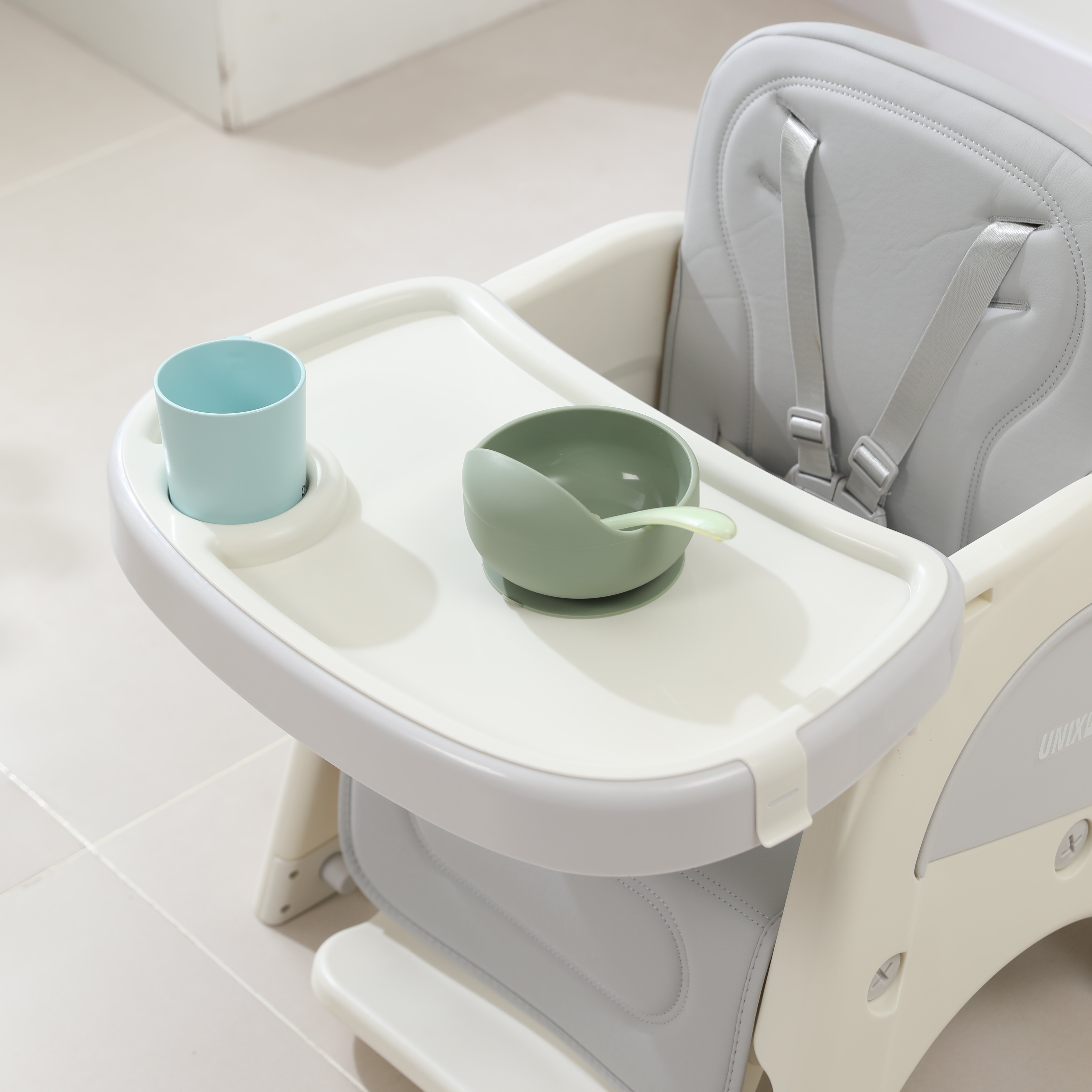 Стульчик для кормления UNIX Kids Cloud (3 in 1) Grey серый - фото 20
