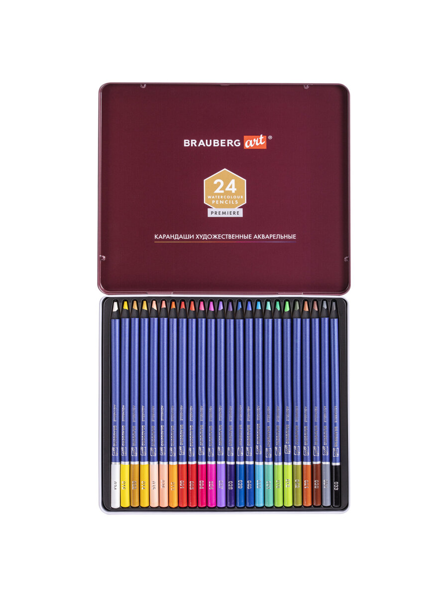 Карандаши акварельные Brauberg 24 шт. - фото 16