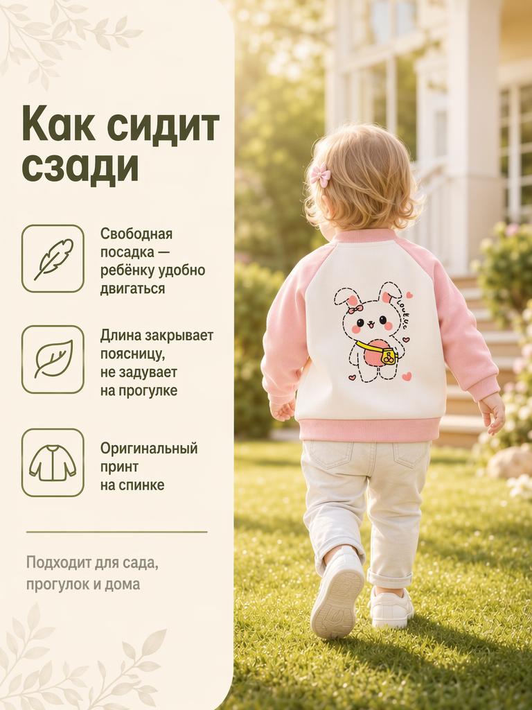 Бомбер Bambooland cardigan_pinkrabbit - фото 5