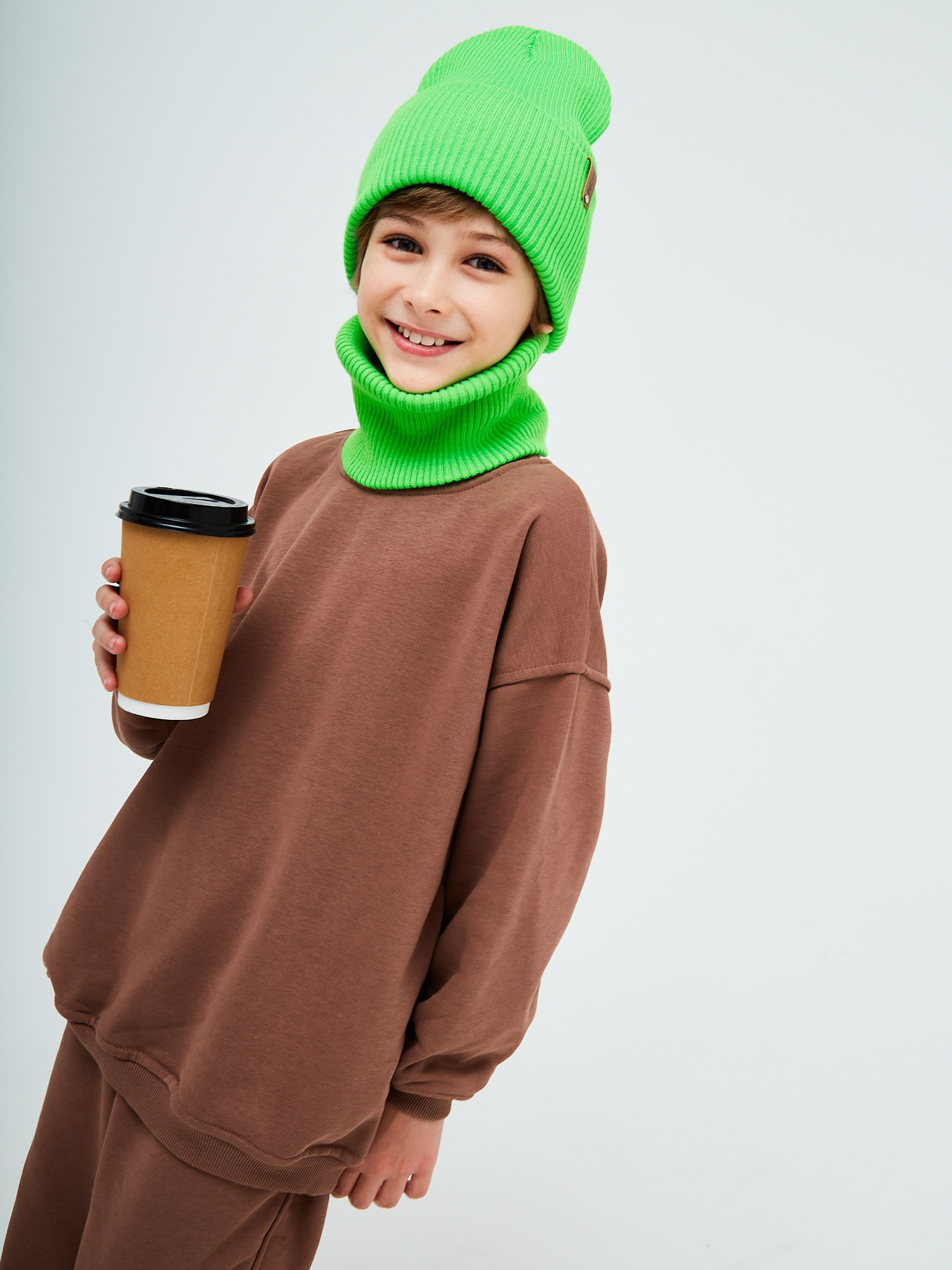 Шапка и снуд KUBRIO KU-H-52-lopata-LgreenB - фото 7