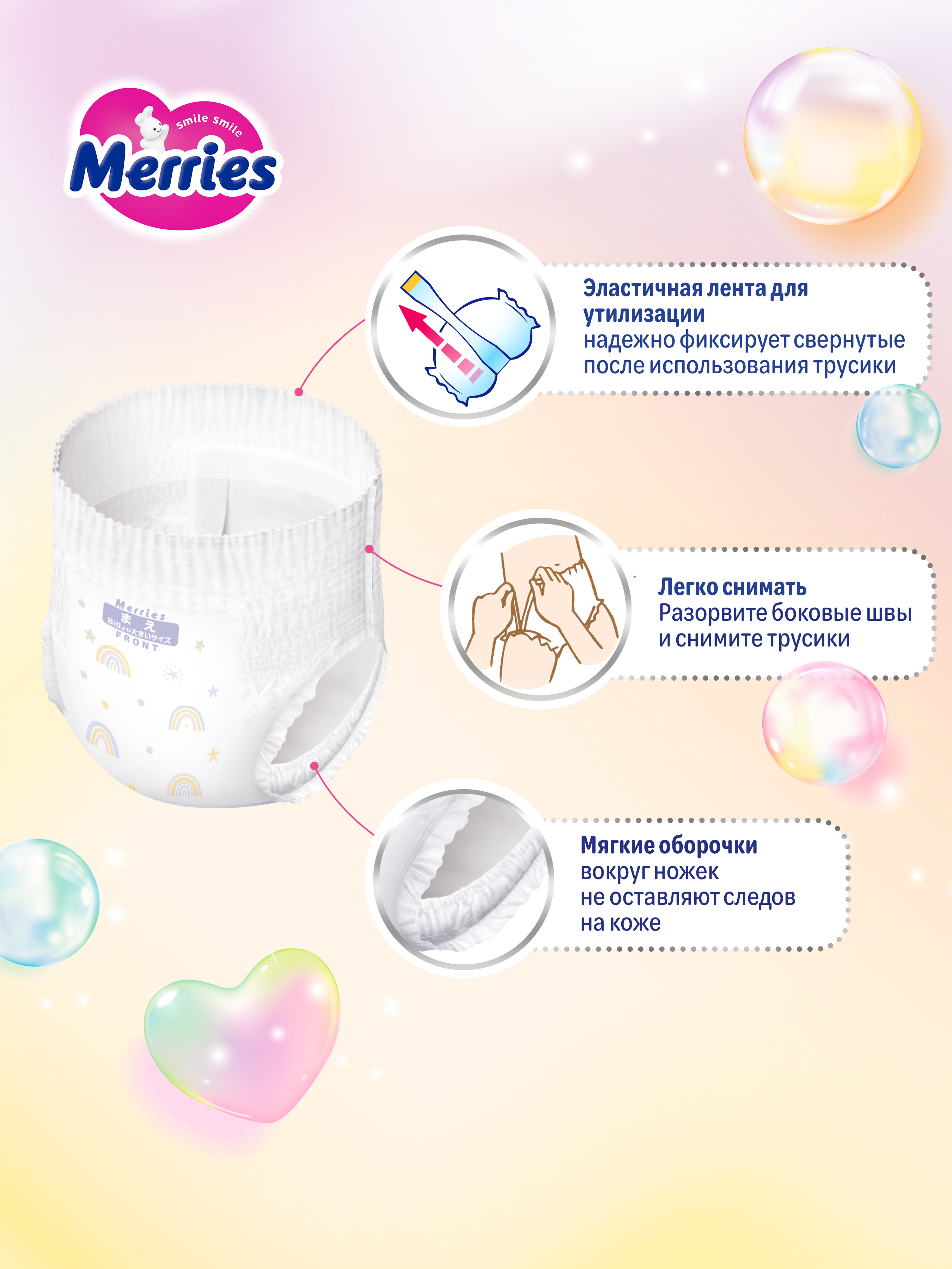 Трусики Merries 6 (15-28кг) 30 шт. - фото 8