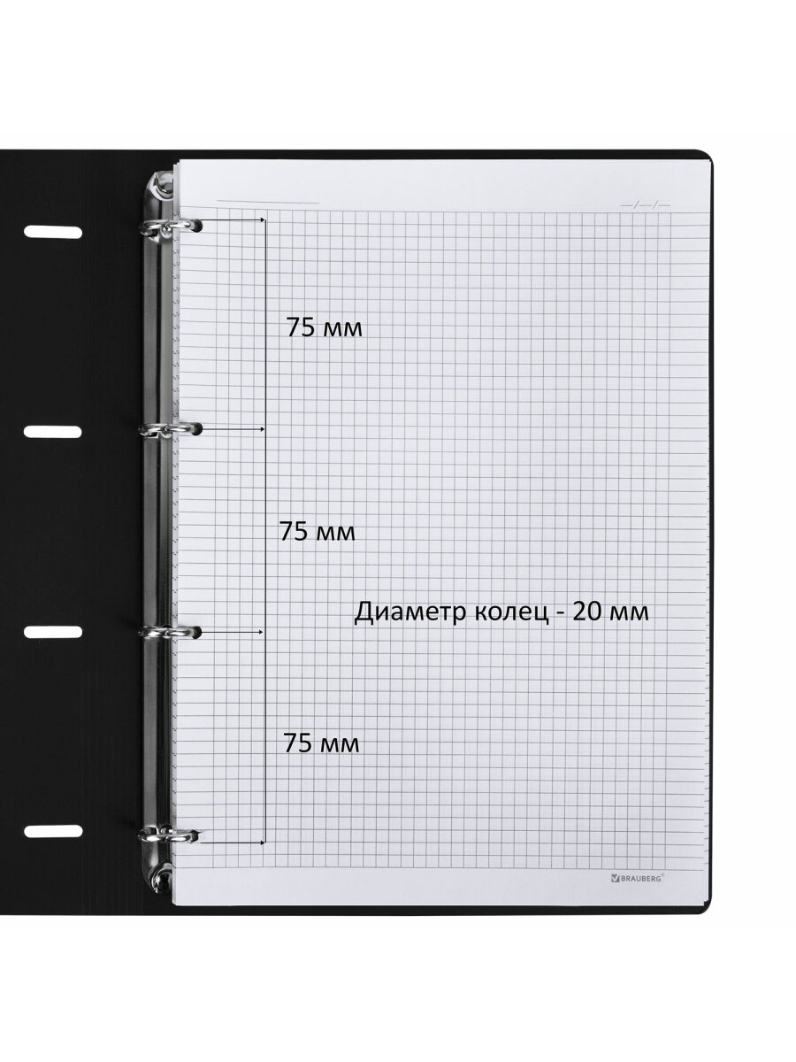 Тетрадь со сменным блоком Brauberg клетка 120 лист. - фото 5