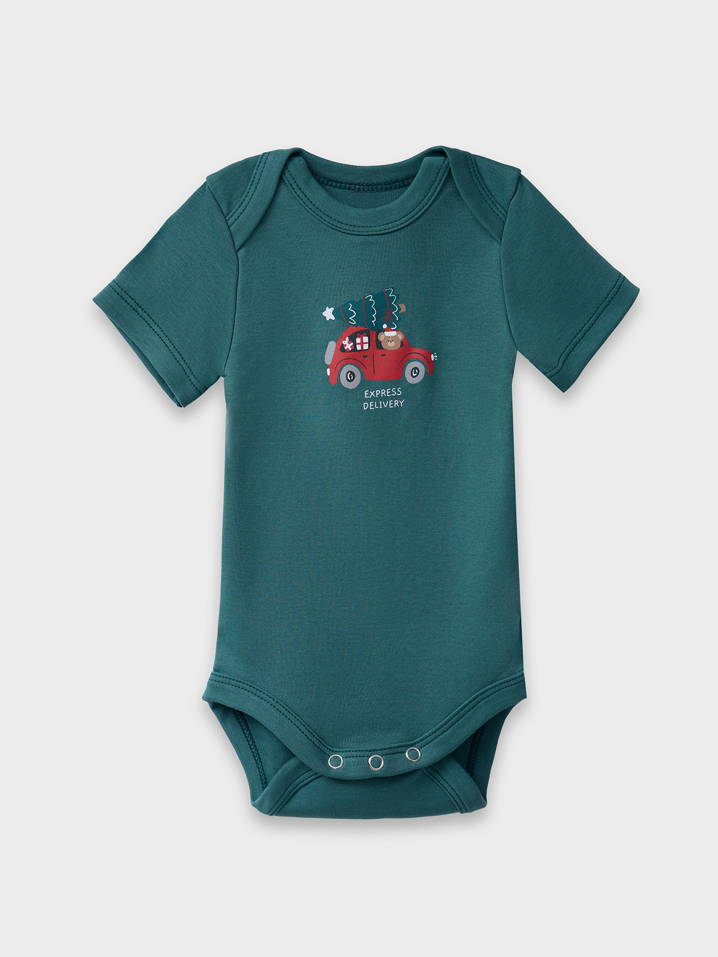 Боди 2 шт Mark Formelle (Марк Формэль) 13015-2/НГ мишутки на бежевом +изумруд - фото 3