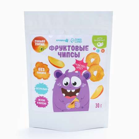 Фруктовые чипсы Крошка Я без сахара хурма 30гр