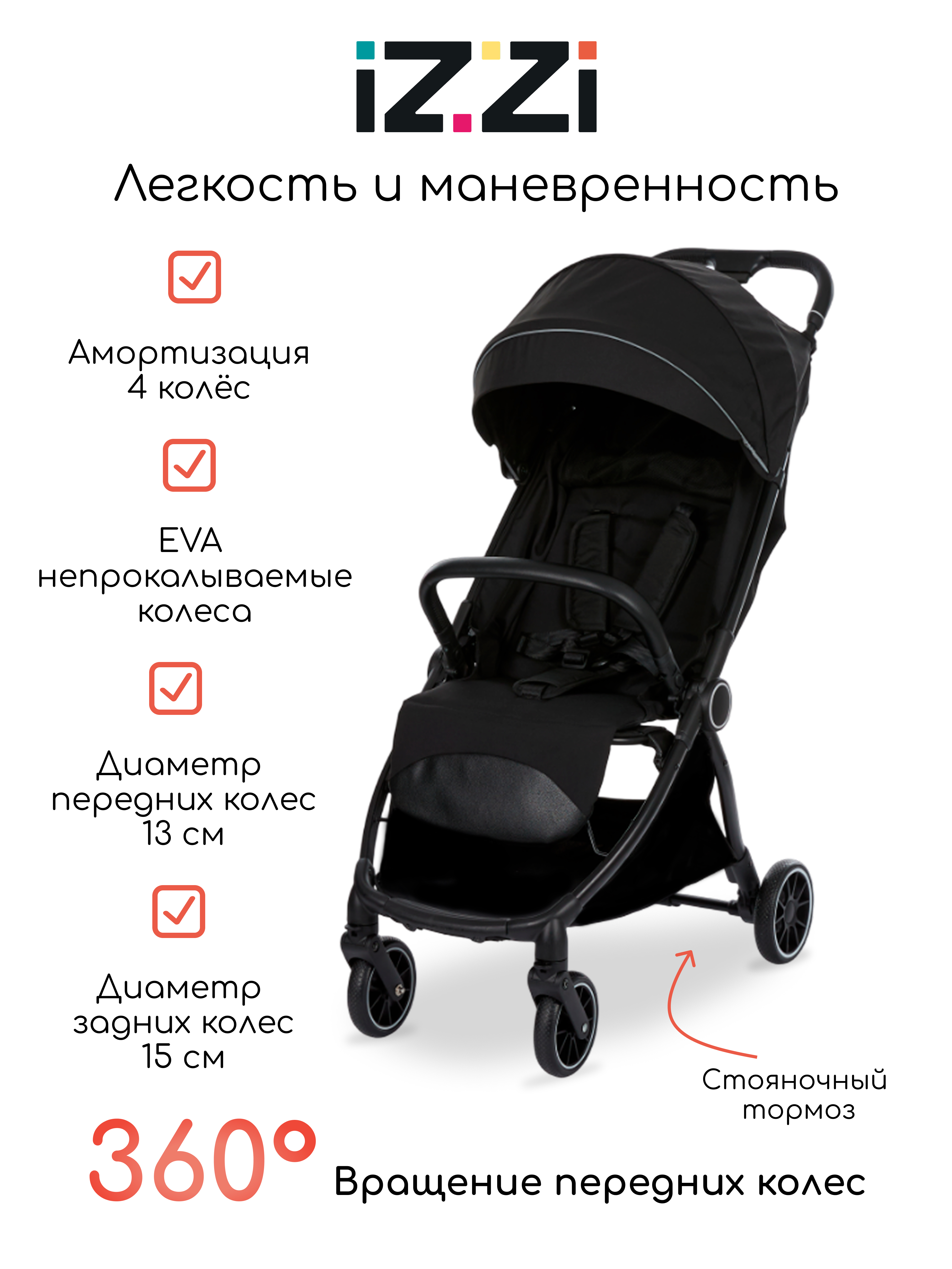 Коляска прогулочная iZZi - фото 2