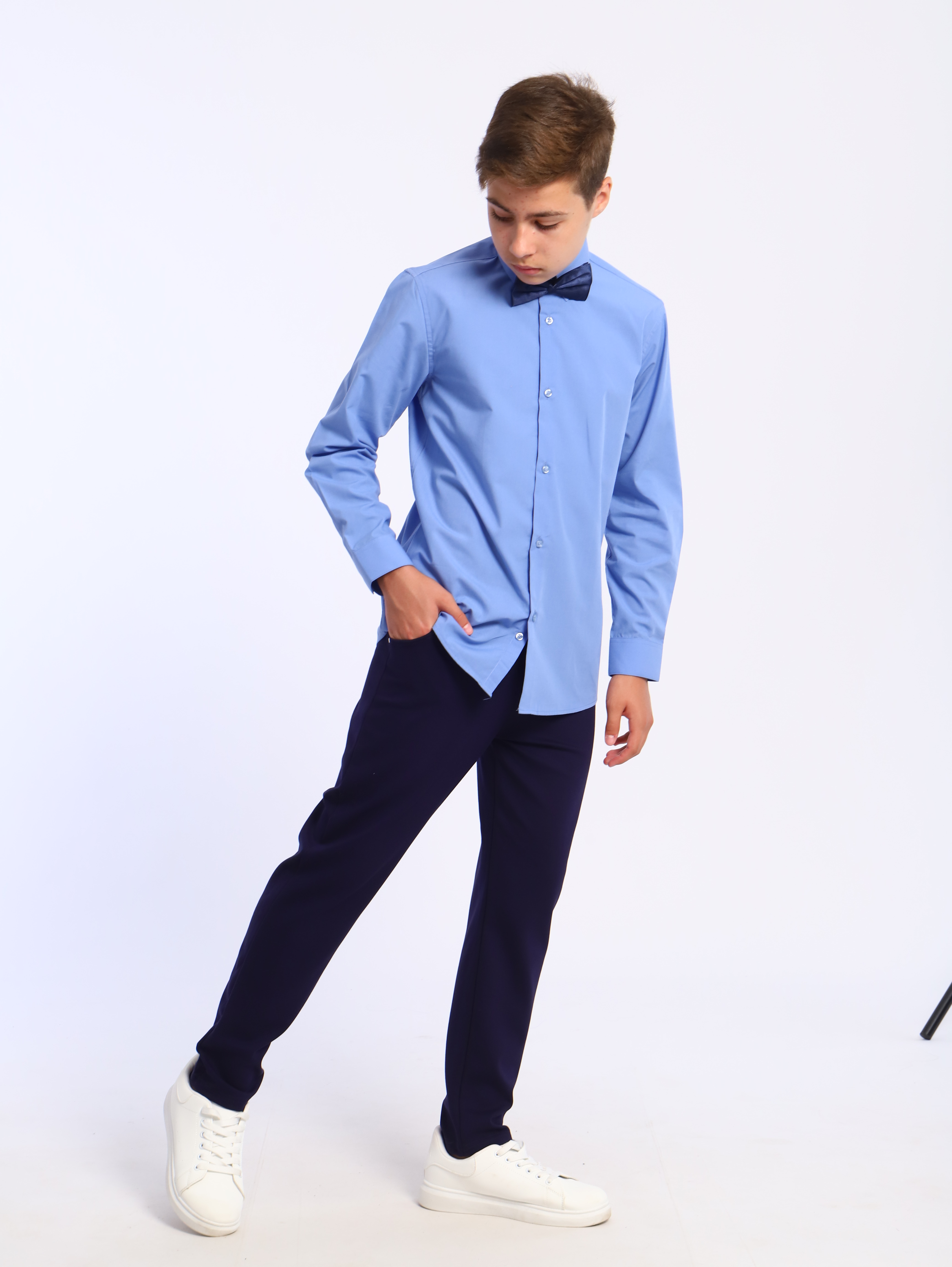 Рубашка ЛАДОШКИ Рубашка Школьник светло-синий - фото 1
