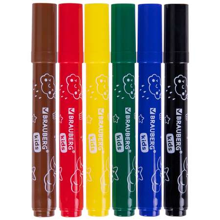 Фломастеры Brauberg 6 цв.