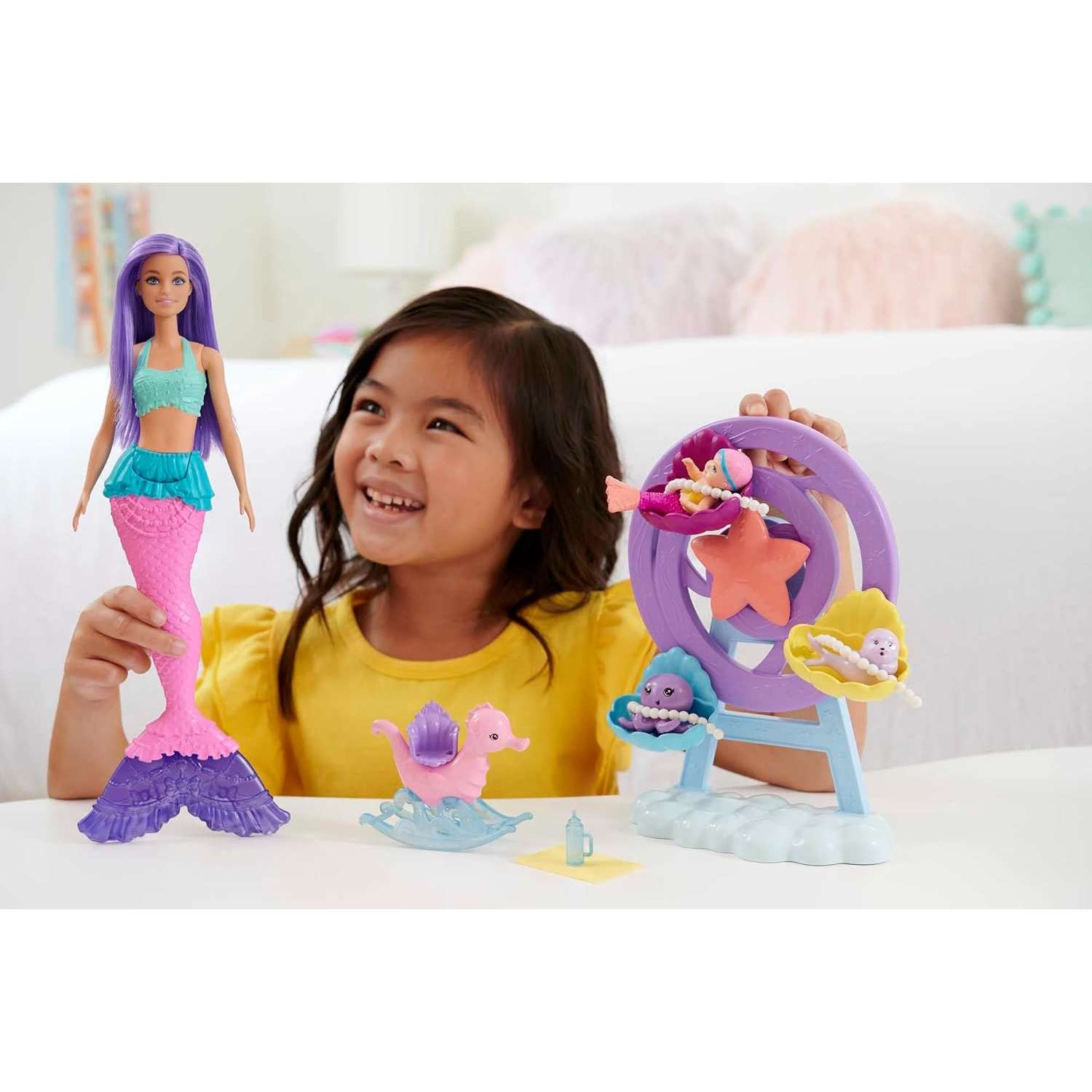 Кукла мини Barbie Dreamtopia Русалка HLC30 - фото 6