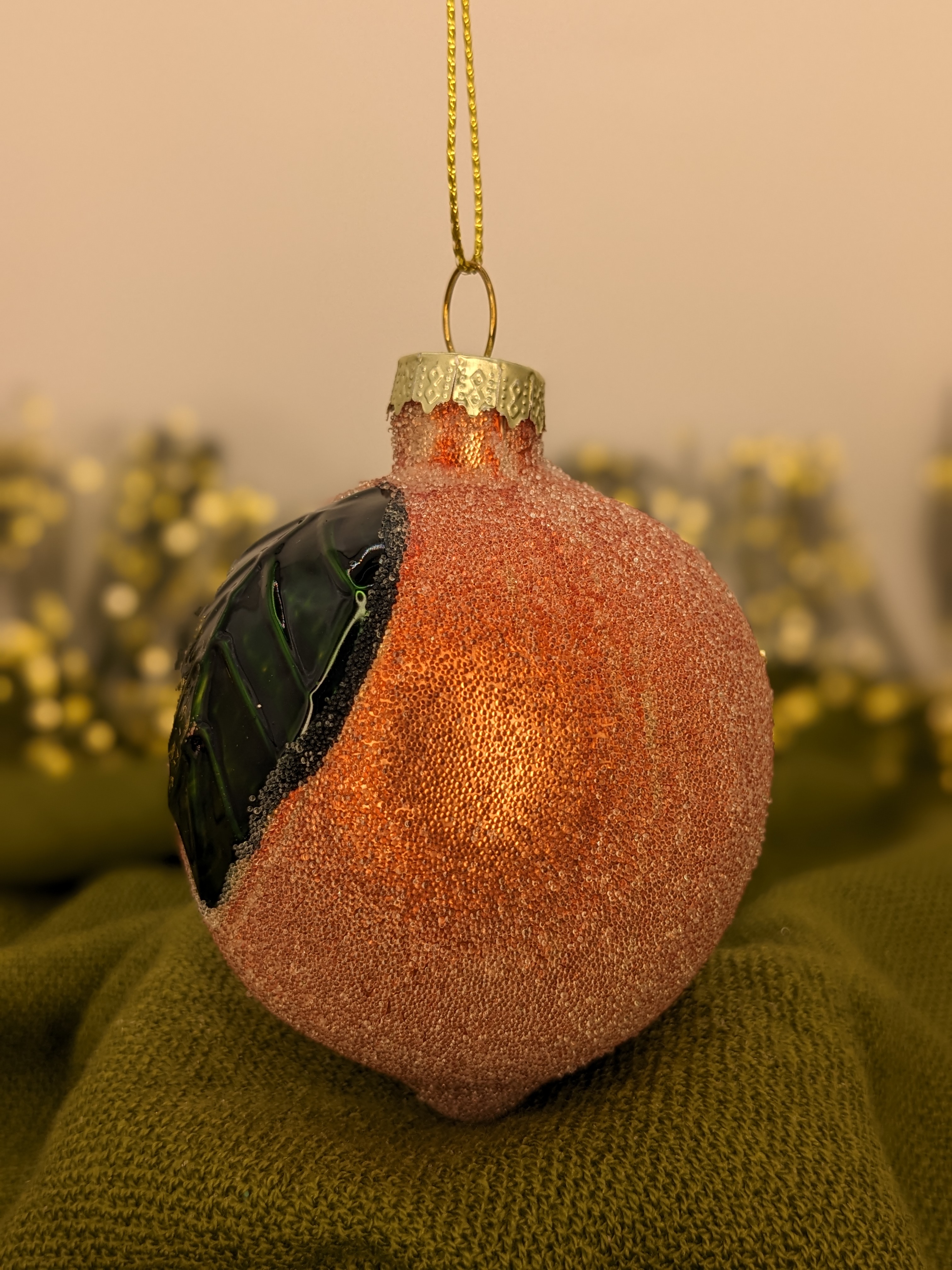 Елочная игрушка Kaemingk Персик EG188-YH2577 - фото 1