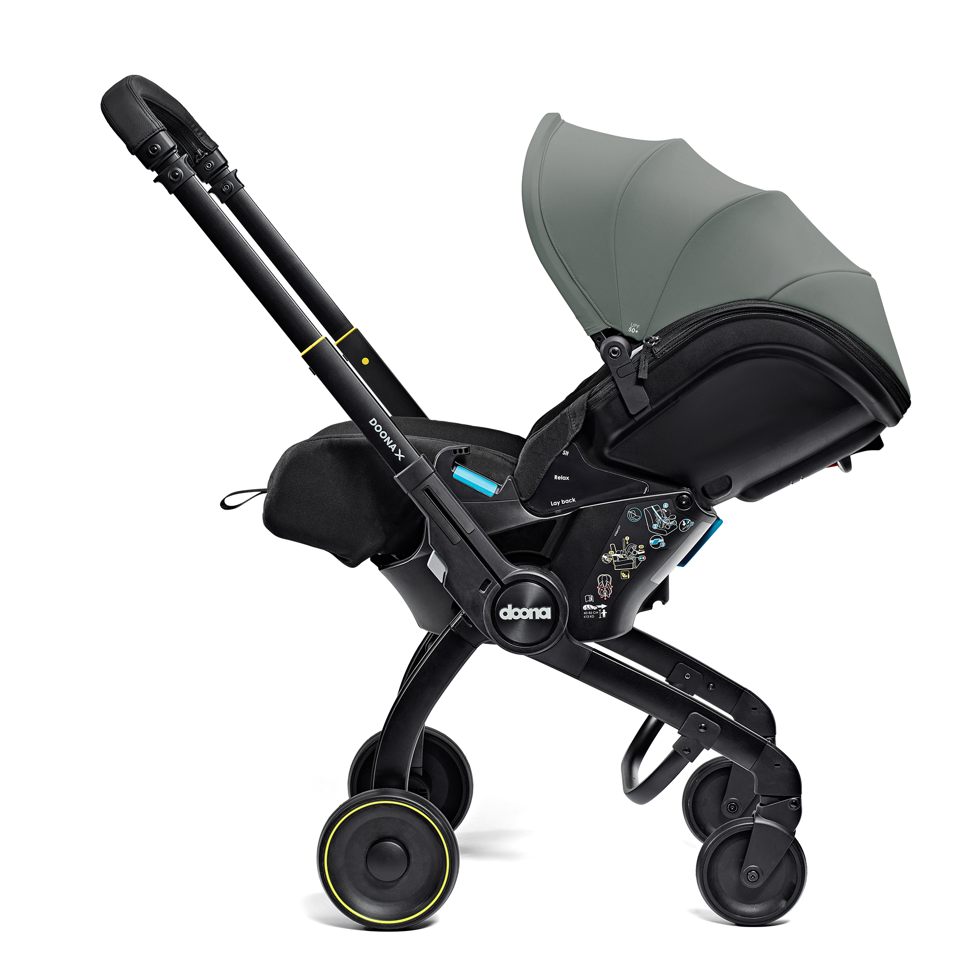 Автокресло Doona Doona X, цвет: Slate Green Isofix 0 (0 -13 кг) серый - фото 21