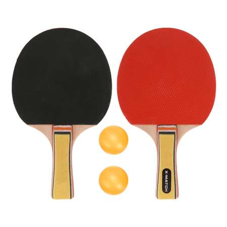 Набор для настольного тенниса X-Match ракетки 2 шт., шарики 2 шт. в чехле