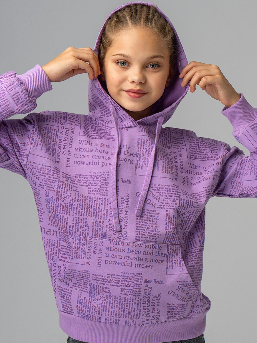 Худи BONITO KIDS SS6073сиреневый - фото 6