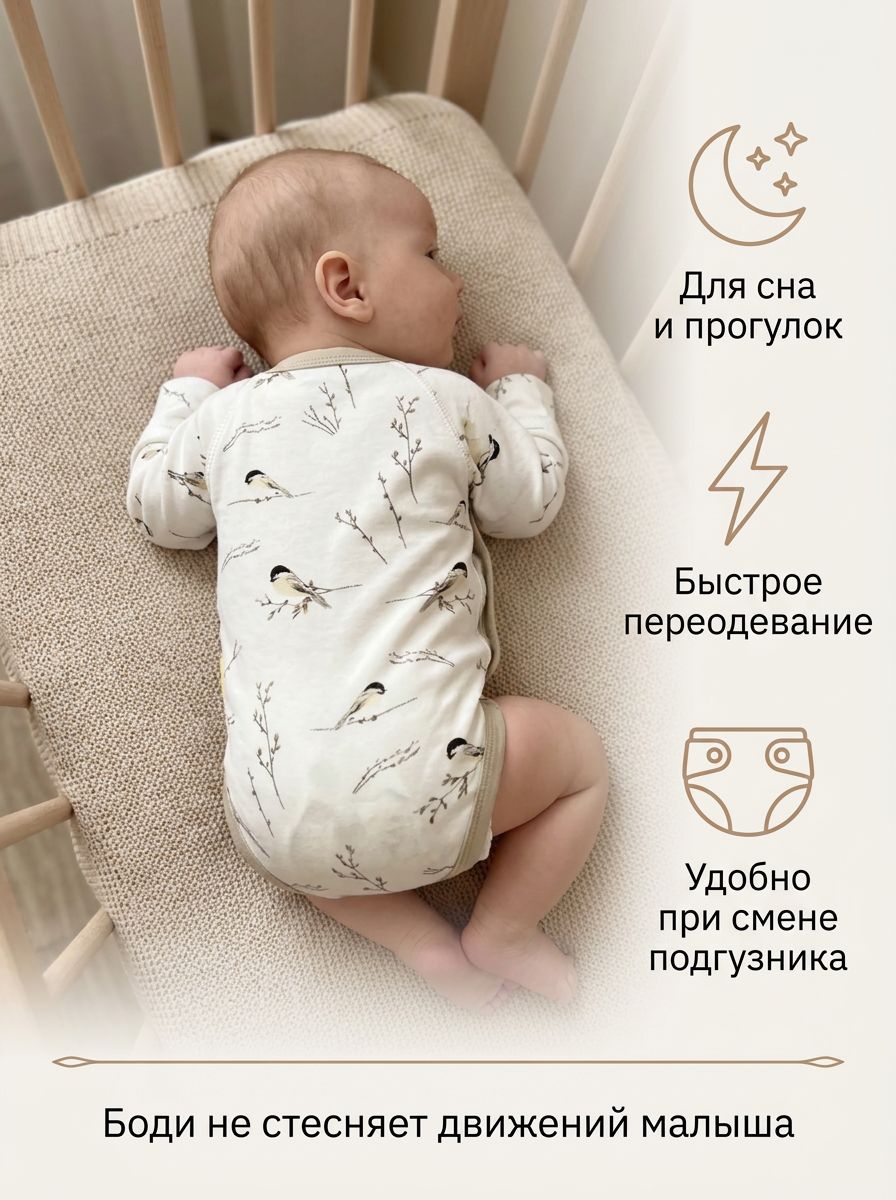 Боди 2 шт Milkymania 120длинныйрукавсинички - фото 8