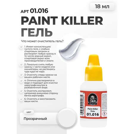 Очиститель-гель от краски для моделизма Jim Scale Paint killer 18мл