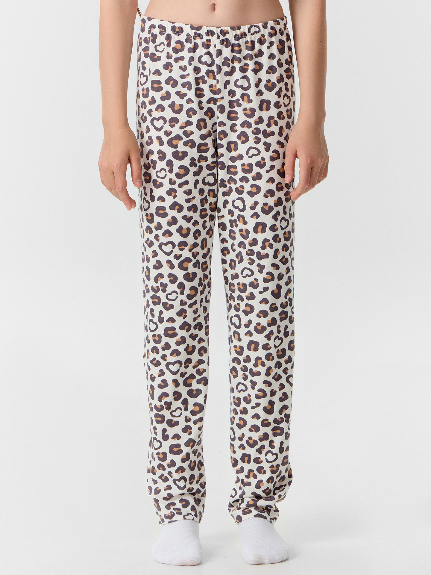 Пижама Mark Formelle (Марк Формэль) 567728/олово +леопардовые сердечки на молоке - фото 7