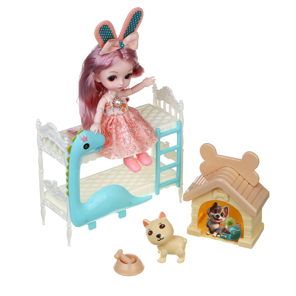 Кукла мини Игроленд с аксессуарами и питомцем 436-172 - фото 2