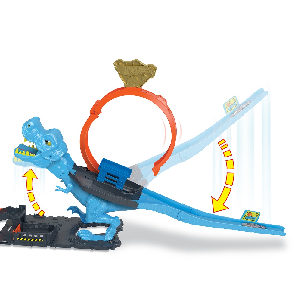 Трек Hot Wheels City T-Rex Attack HKX42 - фото 7