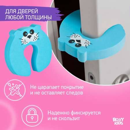 Защитный ограничитель ROXY-KIDS для окон и дверей кот