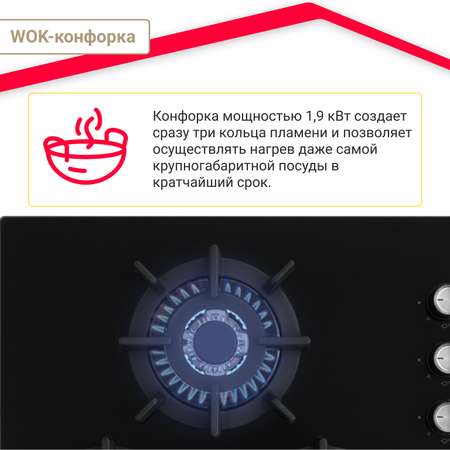 Газовая варочная панель Simfer Simfer H45N35B571