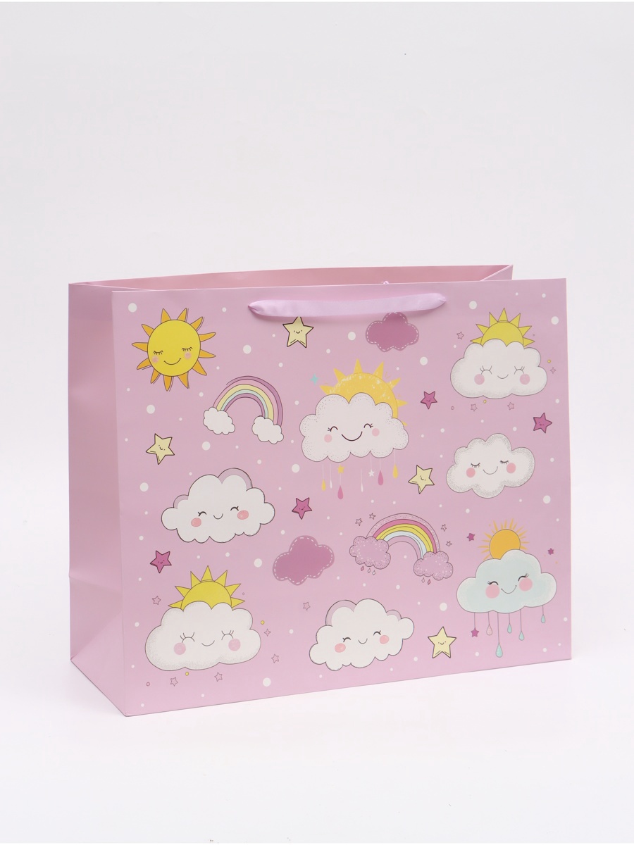 Пакет ламинированный Дарите Счастье Милые облака XL 49 × 40 × 19 см - фото 1