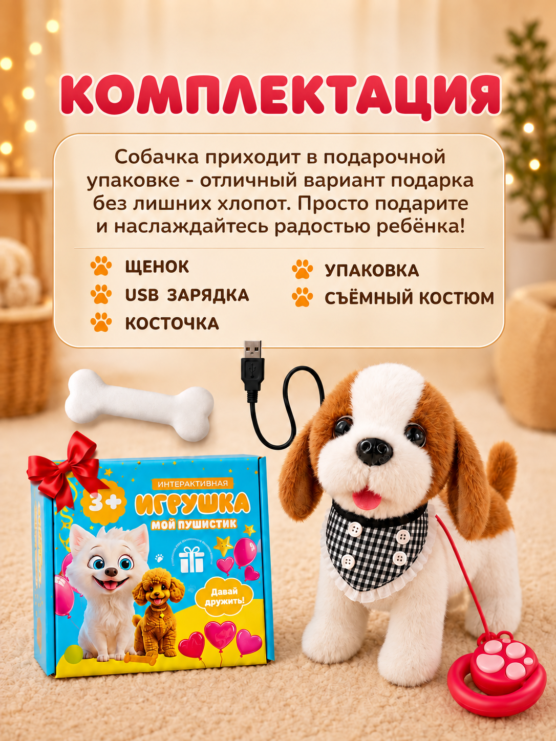 Мягкая игрушка FAVORITSTAR DESIGN Бигль - фото 5