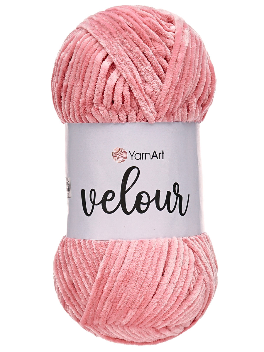 Пряжа для вязания YarnArt Velour 100 г 170 м микрополиэстер мягкая велюровая 5 мотков 862 пыльно-розовый - фото 3