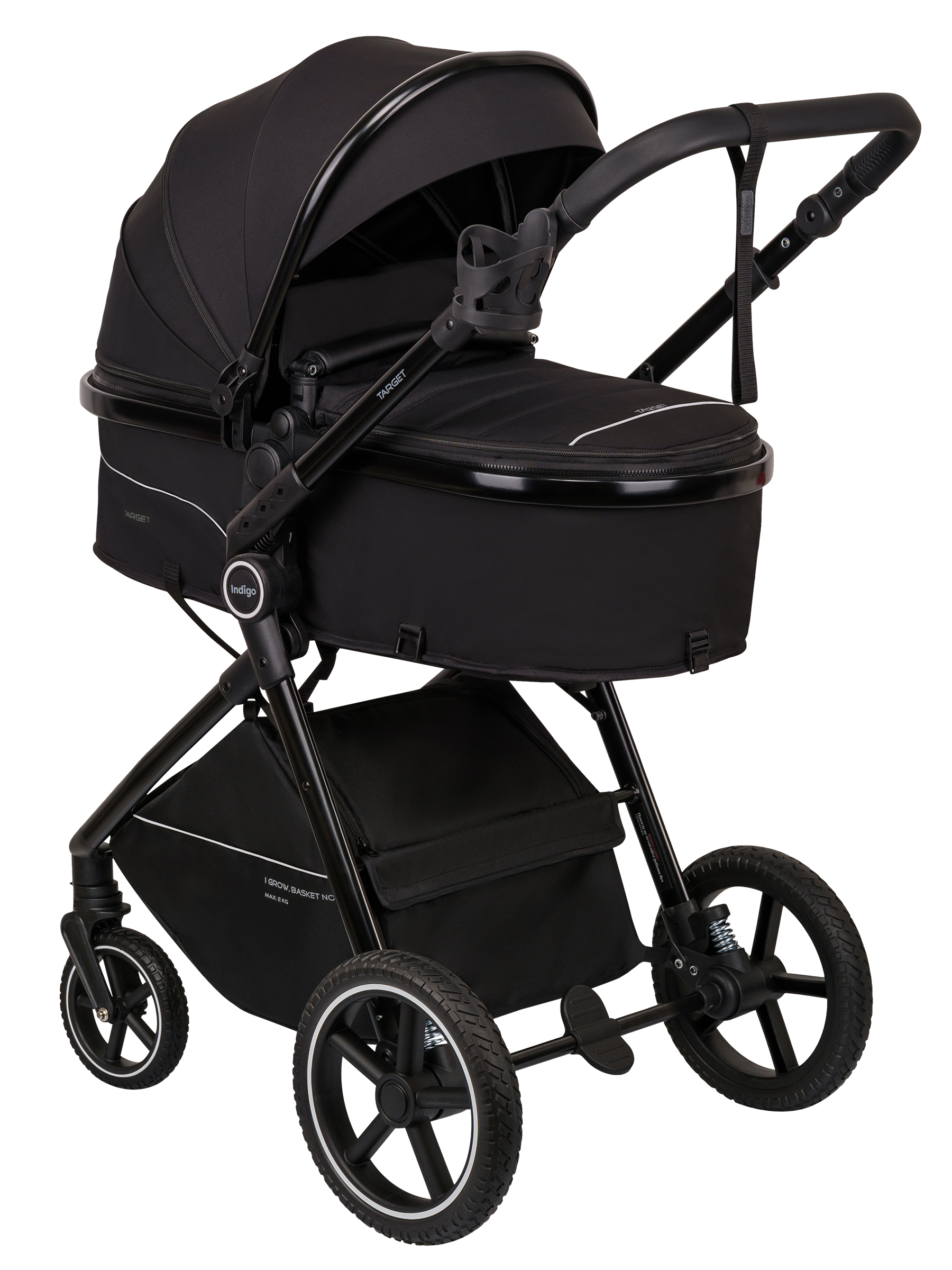 Коляска трансформер Indigo Target 3в1 черный - фото 21