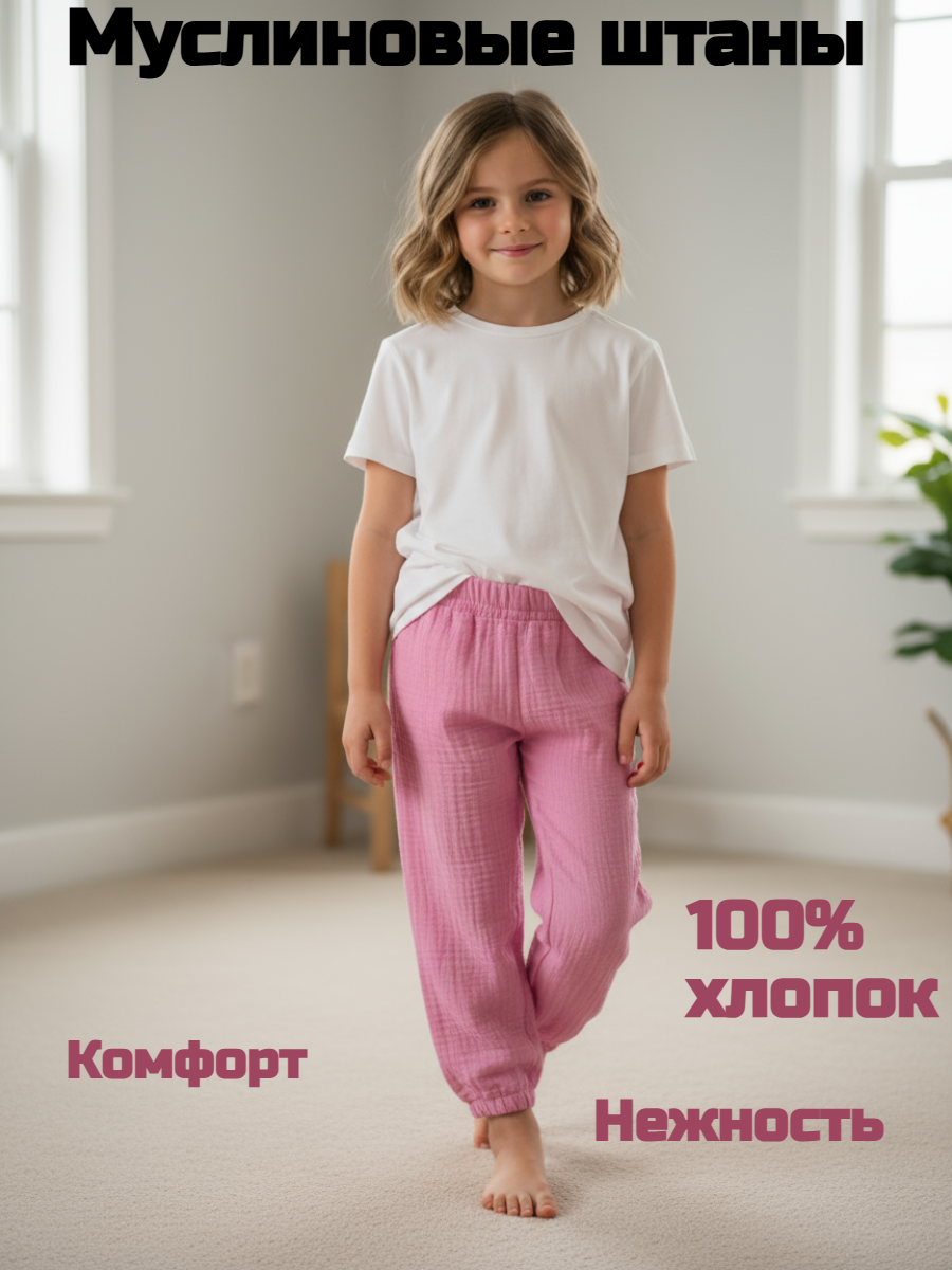 Брюки КВАРК лук муслиновые1 - фото 2