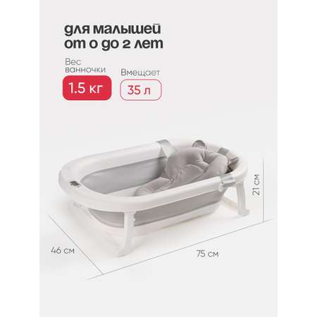 Ванночка, подставка для ванночки Tomix BathKit с матрасиком, складная