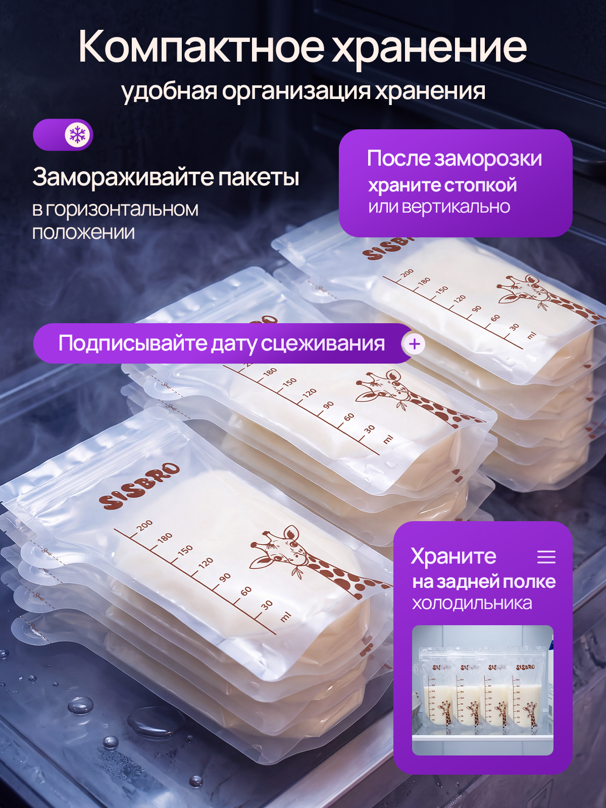 Пакеты для хранения грудного молока - фото 11