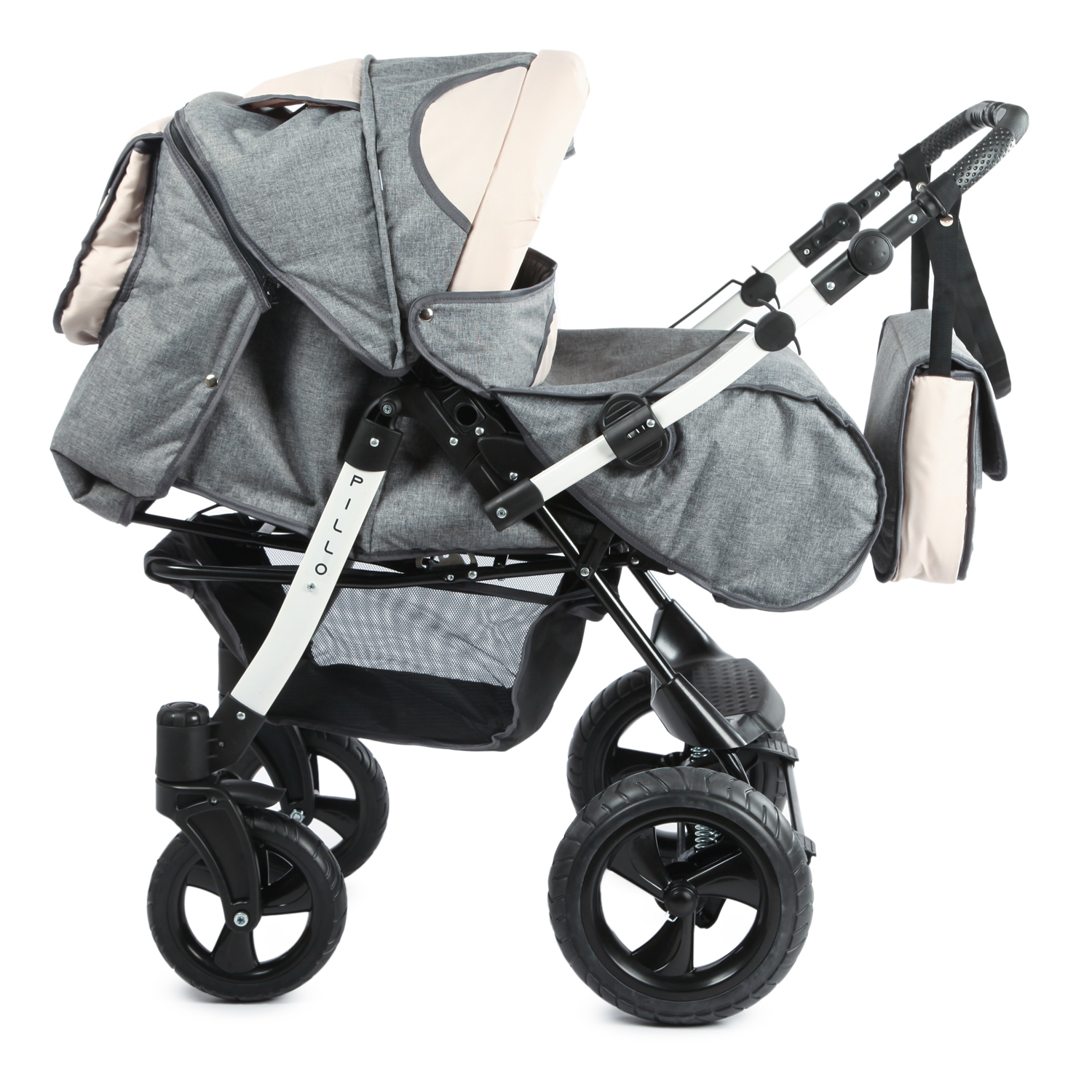 Коляска трансформер Babyton Pillo Grey-Beige - фото 2
