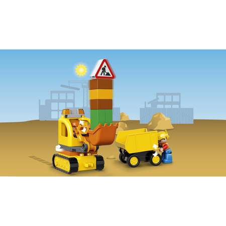 Конструктор LEGO DUPLO Грузовик и экскаватор блочный