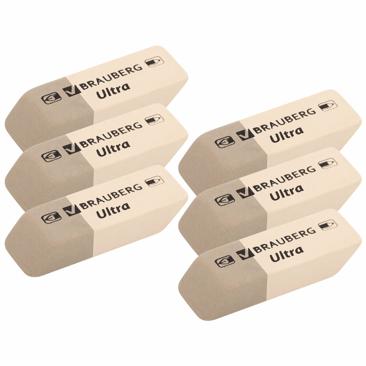 Ластик Brauberg 6 шт. - фото 7