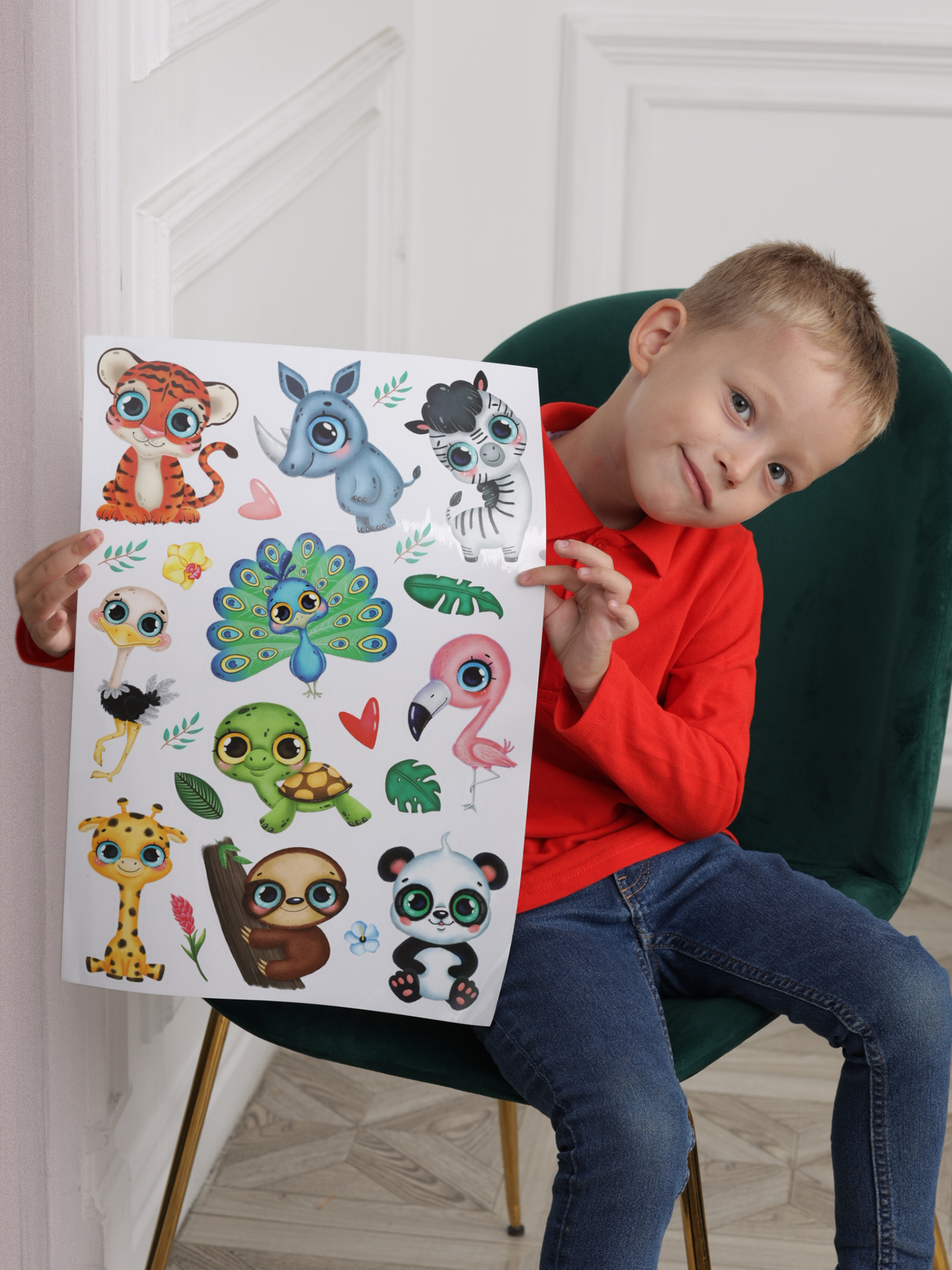 Декоративные наклейки Дрофа-Медиа Тропические животные 2 4262 - фото 3