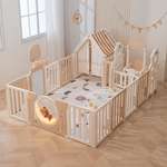 Манеж UNIX Kids deLuxe house 150x180 cm Camel