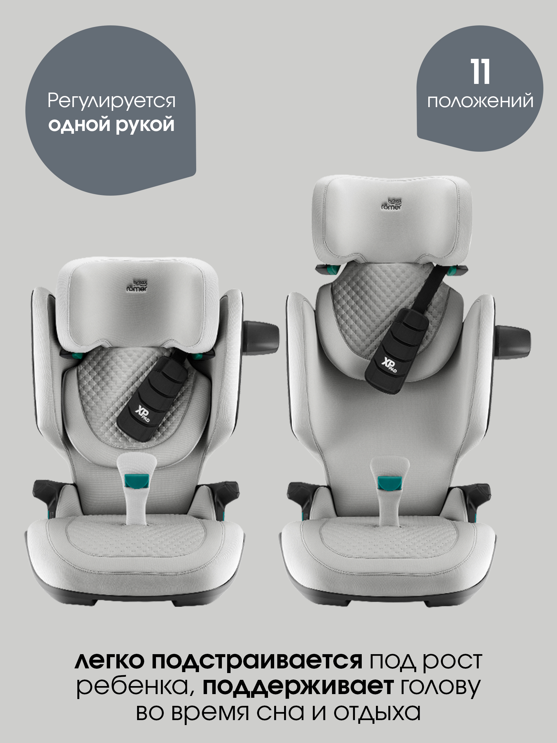 Автокресло Britax Roemer KIDFIX PRO i-SIZE LUX Isofix 2/3 (15-36 кг) серый - фото 7