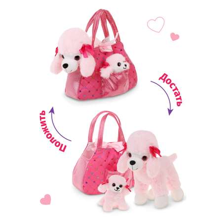 Игровой набор в сумочке Fluffy Family мама пудель и щенок