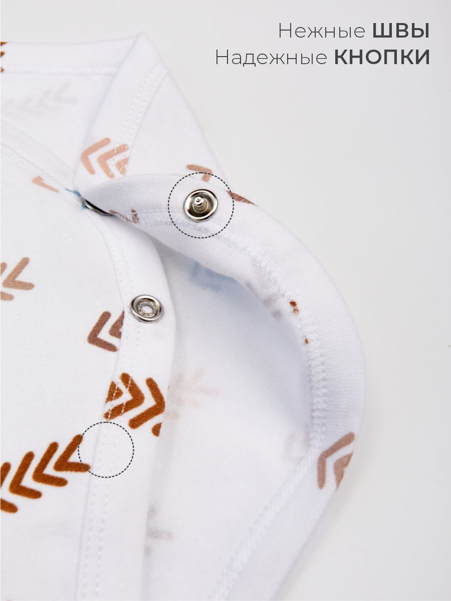 Боди 3 шт ШВЕЙНЫЕ ИСТОРИИ бодисердечки - фото 3