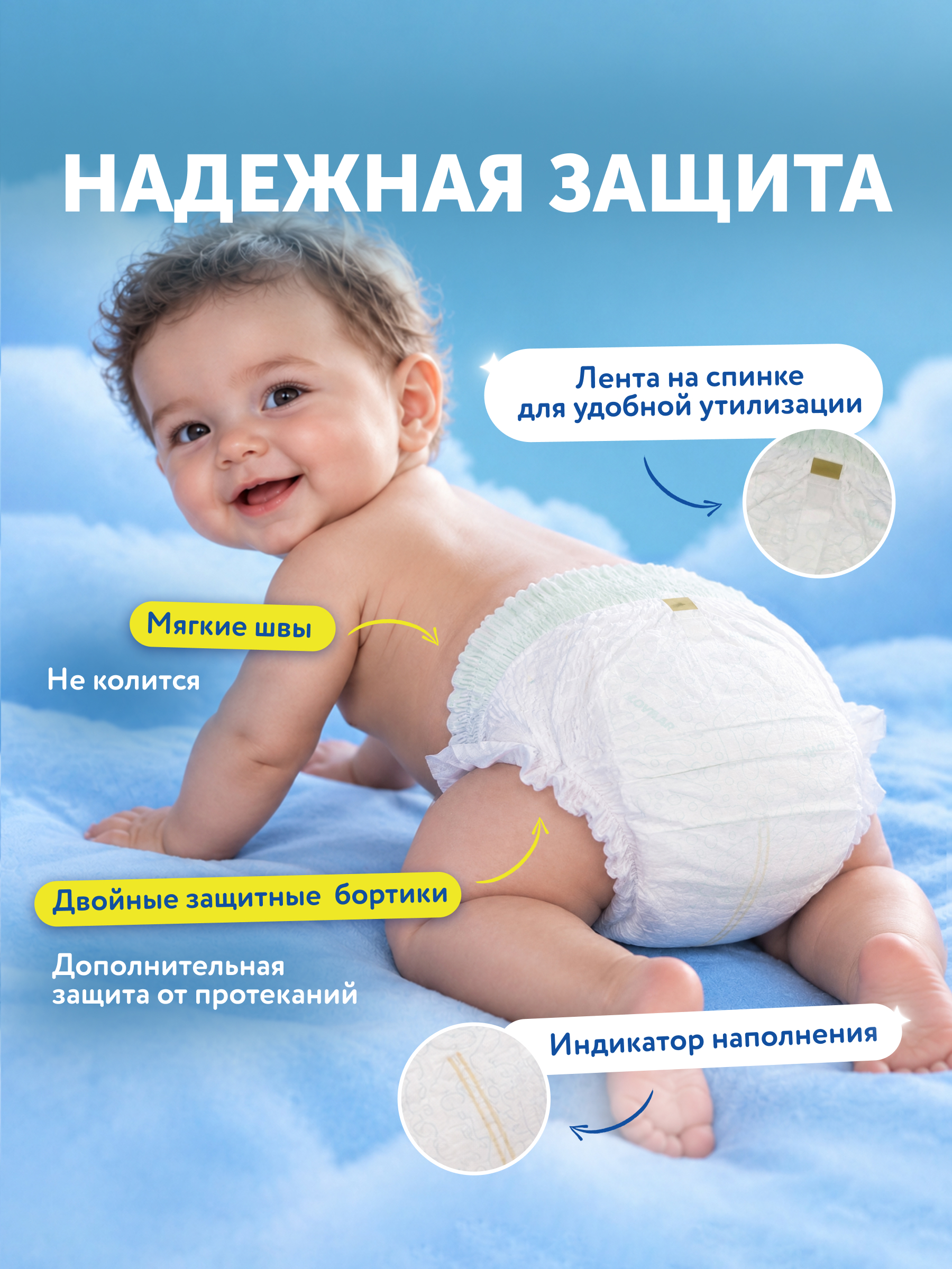 Трусики LOVULAR 6 (15-25кг) 32 шт. - фото 6