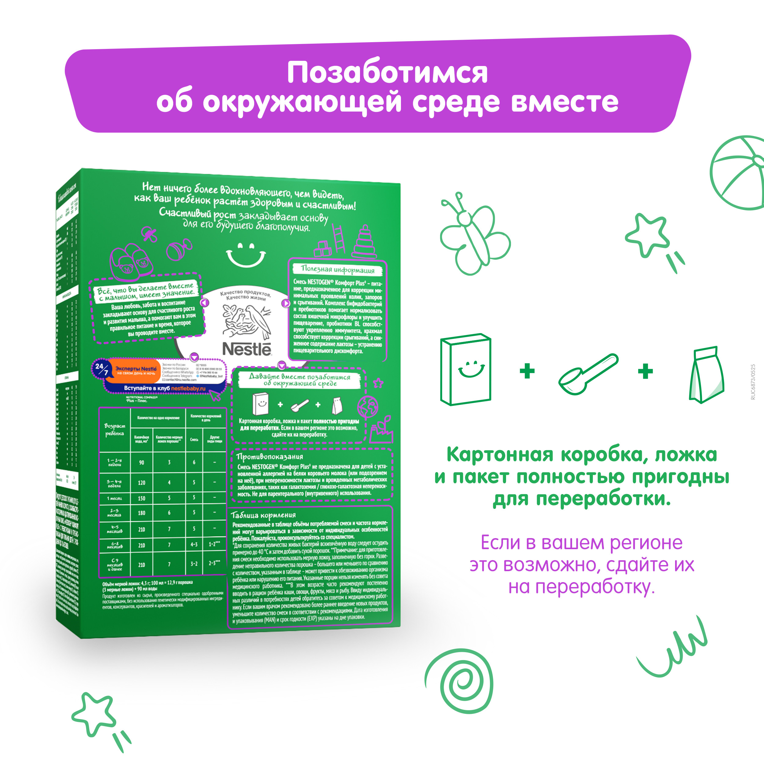 Смесь Nestogen Комфорт Plus 600г с 0месяцев - фото 11