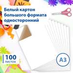 Белый картон Brauberg 100 лист.
