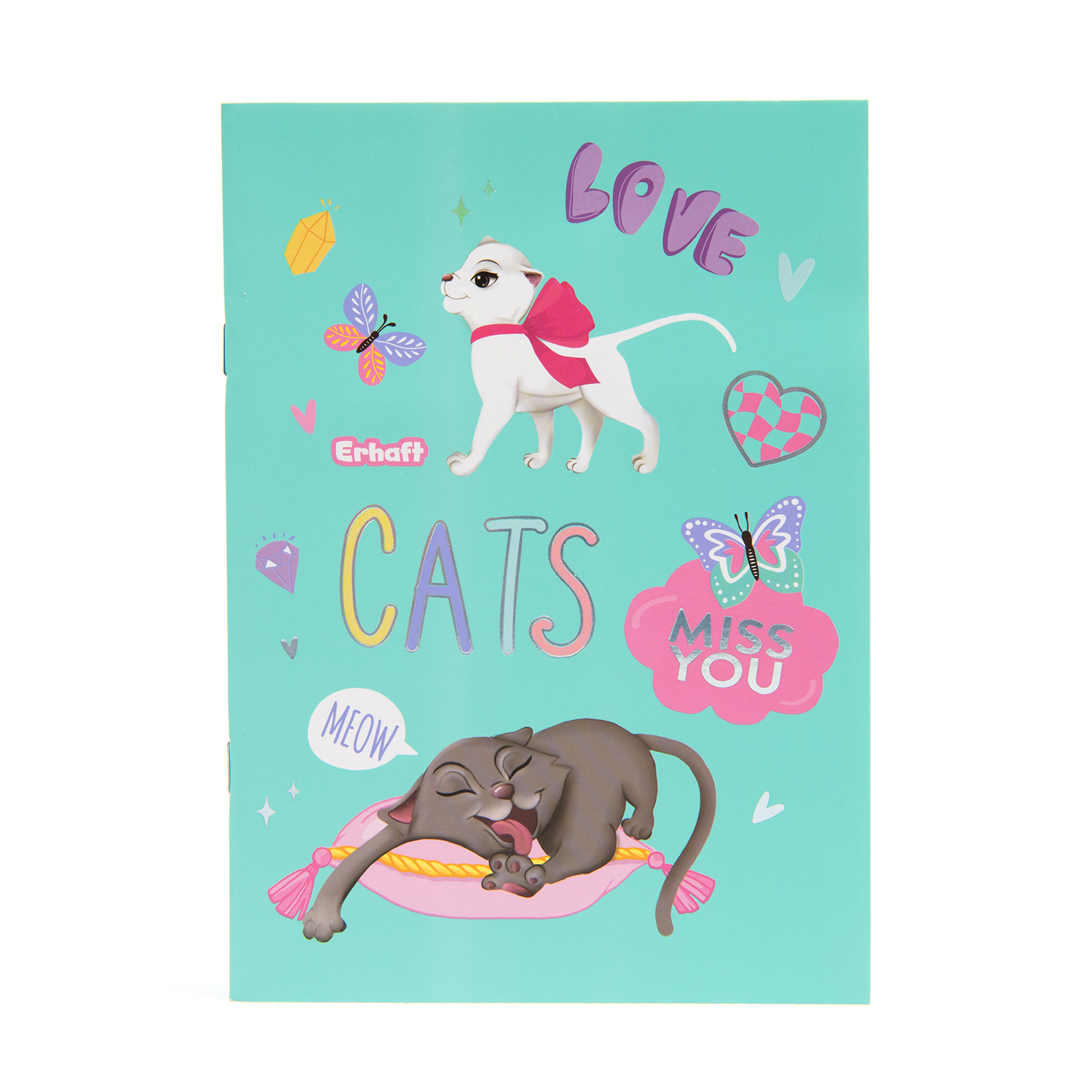 Блокнот Erhaft Кошечки 32 лист. - фото 1