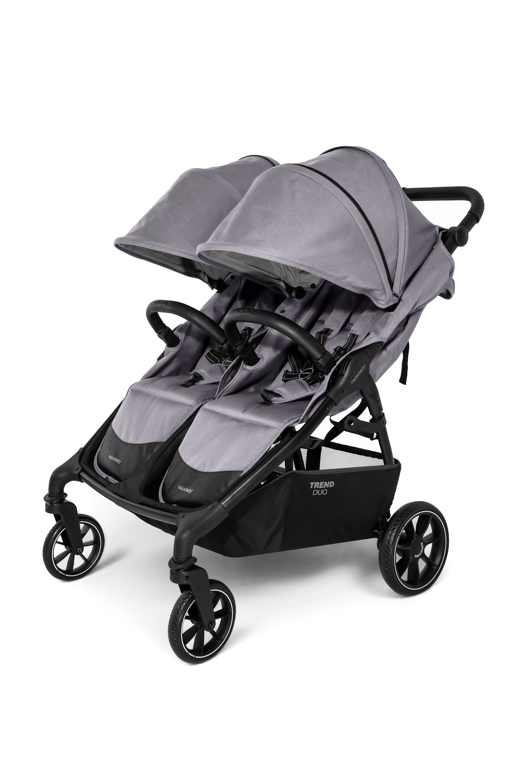 Коляска прогулочная для двойни Valco baby Snap Duo серый - фото 1